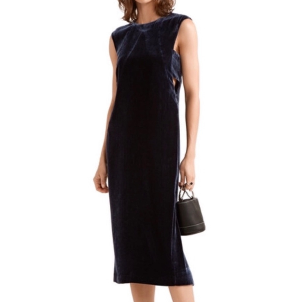 NEW Elizabeth and James Michelle Royal Midi Velvet Dress 10